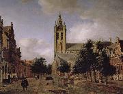 Jan van der Heyden Old church landscape oil on canvas